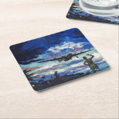 Rückkehr des Kriegers Rechteckiger Pappuntersetzer (angewinkelt)