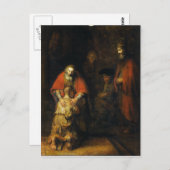 Rückkehr des Prodigal Son durch Rembrandt Postkarte (Vorne/Hinten)