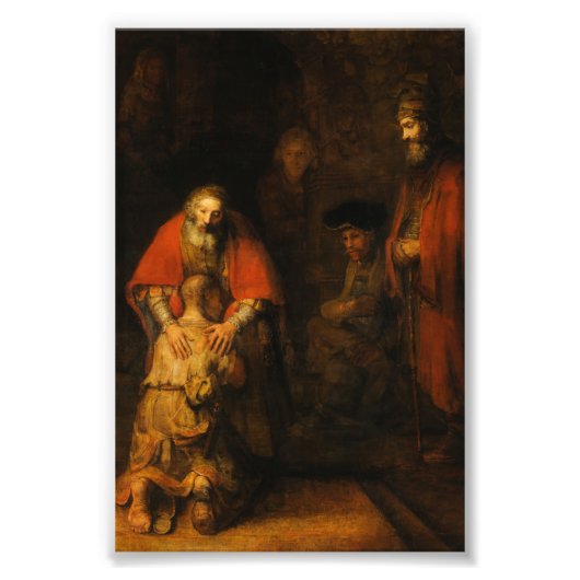 Rückkehr des Prodigal Son durch Rembrandt van Rijn Fotodruck (Vorne)