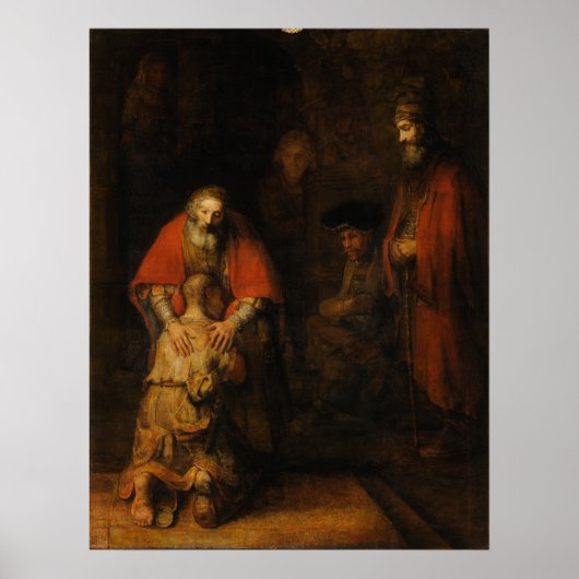 Rückkehr des Prodigal Son durch Rembrandt van Rijn Poster (Vorne)