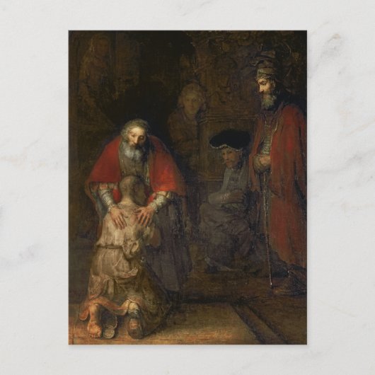Rückkehr des Prodigalen Sohn, c.1668-69 Postkarte (Vorderseite)
