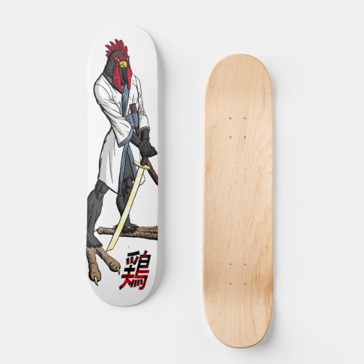 Rückkehr des Samurai-Huhn-Skateboards Skateboard (Vorderseite)