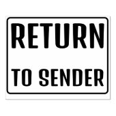 RÜCKKEHR DES SENDERS GUMMISTEMPEL (Prägung)