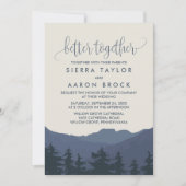 Rückkehr in die Berge gemeinsam Hochzeit Einladung (Vorderseite)