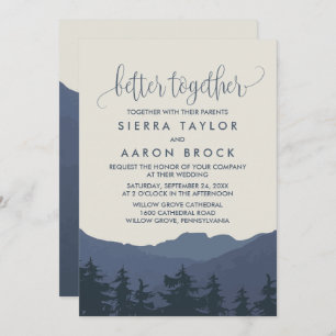 Rückkehr in die Berge gemeinsam Hochzeit Einladung