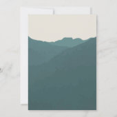 Rückkehr in die Berge | Grüne Hochzeit Einladung (Rückseite)