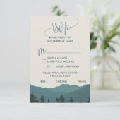 Rückkehr in die Berge | UAWG "Green Menu Choice" RSVP Karte (Stehend Vorderseite)