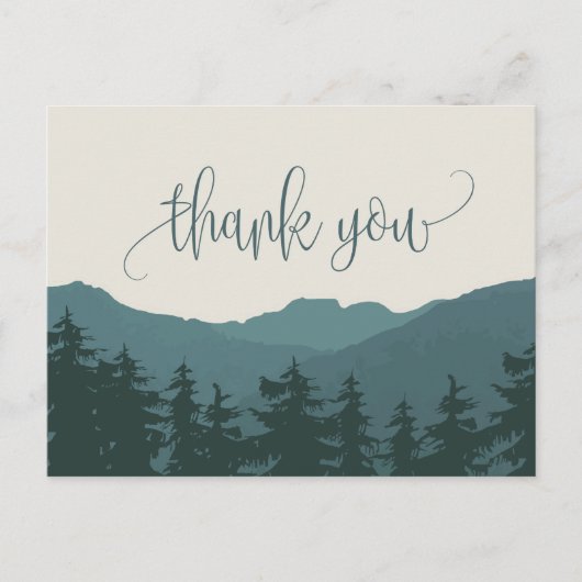 Rückkehr in die Berge | Vielen Dank Postkarte (Vorderseite)