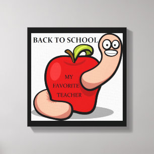 "RÜCKKEHR IN DIE SCHULE" APPLE LEINWANDDRUCK