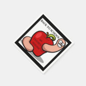 "RÜCKKEHR IN DIE SCHULE" APPLE SERVIETTE (Ecke)