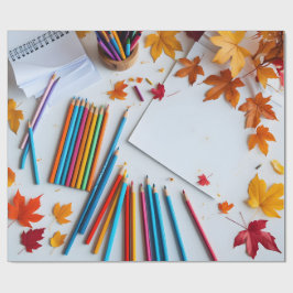 Rückkehr-in-die-Schule Herbst Geschenkpapier