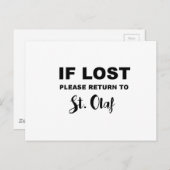 Rückkehr nach St. Olaf Postkarte (Vorne/Hinten)