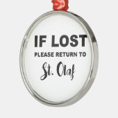 Rückkehr nach St. Olaf Silbernes Ornament (Links)