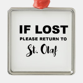 Rückkehr nach St. Olaf Silbernes Ornament