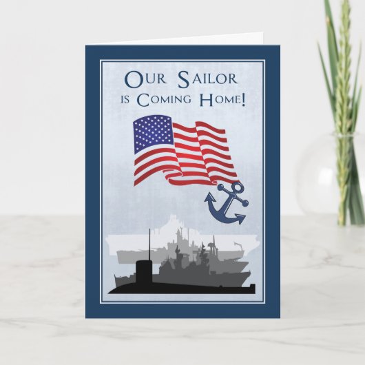 Rückkehr von der Ankündigung der Marine mit Schiff (Vorderseite)