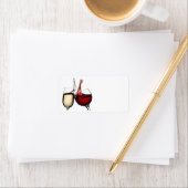 RÜCKKEHR VON "VERSCHMUTZENDEN WEINGLASEN" ADRESSAUFKLEBER (Insitu)