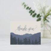 Rückkehr zu den Bergen Danke Postkarte (Stehend Vorderseite)