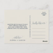 Rückkehr zu den Bergen Danke Postkarte (Rückseite)