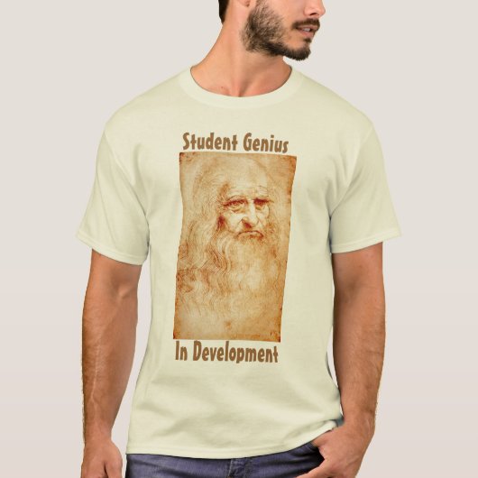 RÜCKKEHR ZU SCHULE-T - SHIRT - DA VINCI - STUDENTE (Vorderseite)
