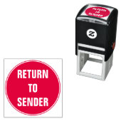 "RÜCKKEHR ZU SENDER" Briefmarke aus selbstfarbenem Permastempel (Beispiel)