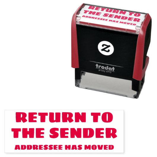 "RÜCKKEHR ZUM SENDER" "ADDRESSEE HAT SICH BEWEGT" PERMASTEMPEL (Beispiel)