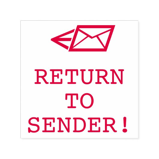 "RÜCKKEHR ZUM SENDER!" + Briefmarke aus Arrow-Kaut Permastempel (Design)