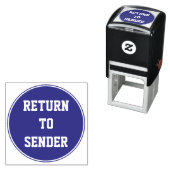 "RÜCKKEHR ZUM SENDER" + Briefmarke aus Zirkelkauts Permastempel (Beispiel)