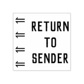 "RÜCKKEHR ZUM SENDER" Briefmarke Gummistempel (Prägung)