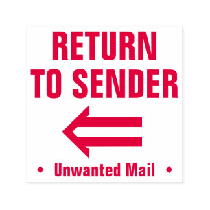 "RÜCKKEHR ZUM SENDER" Briefmarke Permastempel