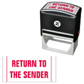 "RÜCKKEHR ZUM SENDER" Briefmarke Permastempel (Beispiel)