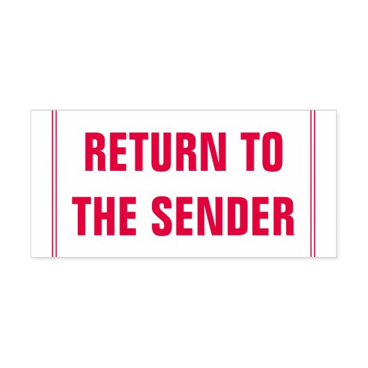 "RÜCKKEHR ZUM SENDER" Briefmarke Permastempel (Design)