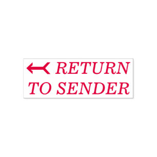 "RÜCKKEHR ZUM SENDER" Briefmarke Permastempel