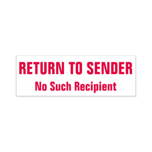 "RÜCKKEHR ZUM SENDER" "Kein Empfänger" Permastempel