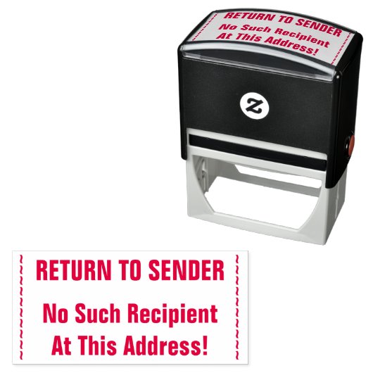 "RÜCKKEHR ZUM SENDER" & "Kein solcher Empfänger .. Permastempel (Beispiel)