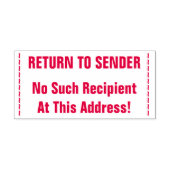 "RÜCKKEHR ZUM SENDER" & "Kein solcher Empfänger .. Permastempel (Design)