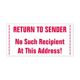 "RÜCKKEHR ZUM SENDER" & "Kein solcher Empfänger .. Permastempel