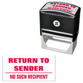 "RÜCKKEHR ZUM SENDER" + "KEIN SOLCHER EMPFÄNGER" + PERMASTEMPEL (Beispiel)