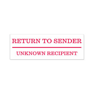"RÜCKKEHR ZUM SENDER" + "UNBEKANNTER EMPFÄNGER" + PERMASTEMPEL