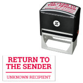 "RÜCKKEHR ZUM SENDER", "UNBEKANNTER EMPFÄNGER" PERMASTEMPEL (Beispiel)