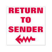 "RÜCKKEHR ZUM SENDER" + Wavy Arrow Permastempel (Design)