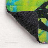 RückKriegers-Yoga-Mädchen Mousepad (Ecke)