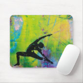 RückKriegers-Yoga-Mädchen Mousepad (Mit Mouse)
