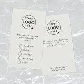 Rückmeldung | Moderne Minimalistisch-Grau-Logo-Umf Visitenkarte