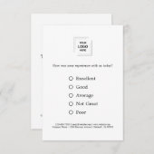 Rückmeldung | Umfrage Logo Modern Minimalistisch Begleitkarte (Vorne/Hinten)