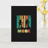 Rückpacken im Wandermodus, Retro Vintag Karte (Gelbe Blume)