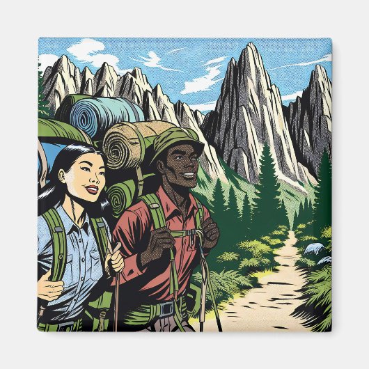 Rückpackung Doppelwanderweg durch Berge Magnet (Vorne)