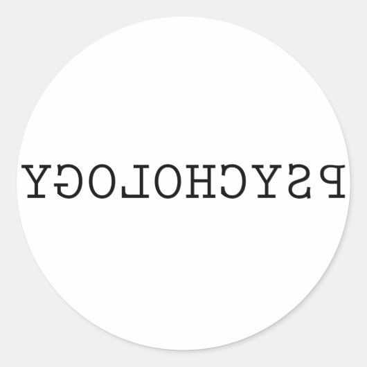 Rückpsychologie Runder Aufkleber (Vorderseite)