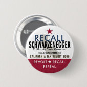 Rückruf Schwarzenegger Knopf Button (Vorne & Hinten)
