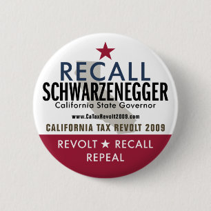 Rückruf Schwarzenegger Knopf Button