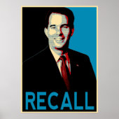 Rückruf von Governor Scott Walker Poster (Vorne)